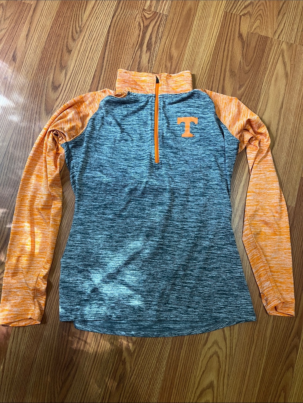 Heather Gray & Orange University of Tennessee UT Vols Light Quarter-Zip Pullover